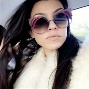 FENDI 53mm Cutout Cat Eye Sunglasses